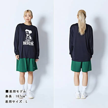 AKTR Cartoon Nick Sports L/S　黒