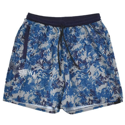 STUNNA College Camo Shorts　紺