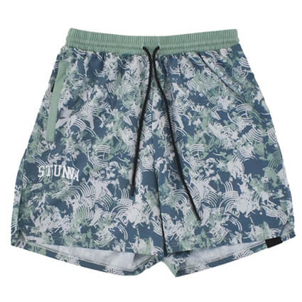 STUNNA College Camo Shorts　ブラッドグリーン