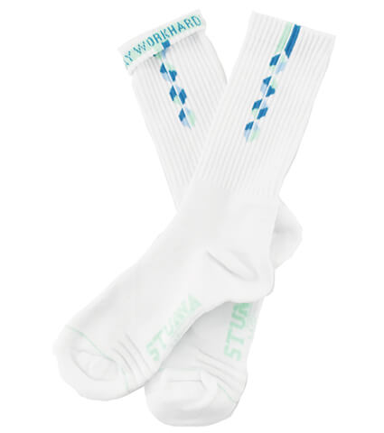STUNNA HEX PP Socks　白/エメラルド