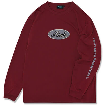 Arch Oval Logo L/S　バーガンディ