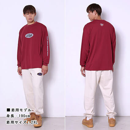 Arch Oval Logo L/S　バーガンディ