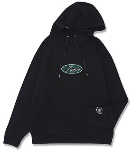 Arch Oval Logo Sweat P/O Parka　黒