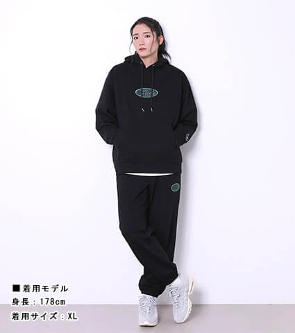 Arch Oval Logo Sweat P/O Parka　黒