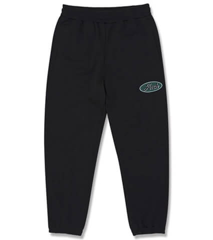 Arch Oval Logo Sweat Pants　黒