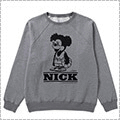AKTR Cartoon Nick Sweat Crew Neck　グレー