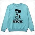 AKTR Cartoon Nick Sweat Crew Neck　ライトブルー