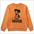 AKTR Cartoon Nick Sweat Crew Neck　オレンジ