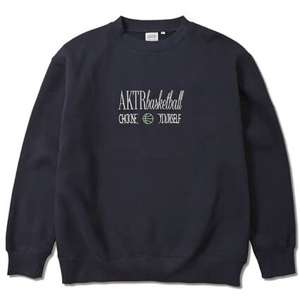 AKTR Retro-Chic Sweat Crew Neck　紺