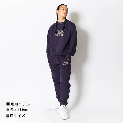 AKTR Retro-Chic Sweat Crew Neck　紺