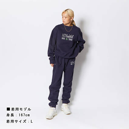 AKTR Retro-Chic Sweat Crew Neck　紺