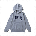 [キッズサイズ]AKTR Kids College Logo Sweat Hoodie　グレー