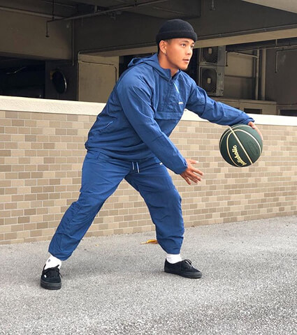 希少品】ballaholic pullover jacket 緑×白バスケットボール